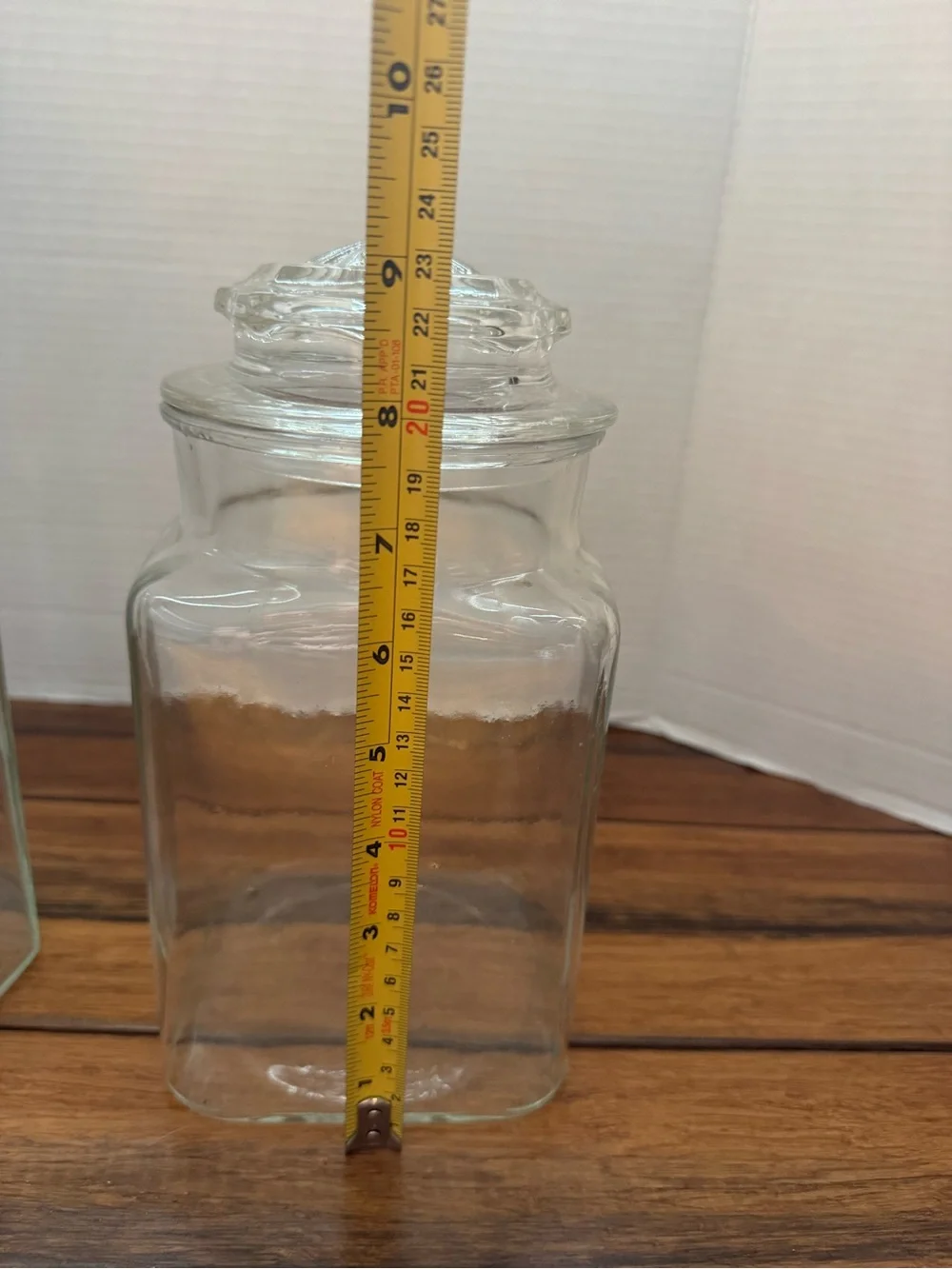 Vintage Set of 2 Glass Canisters with Lids